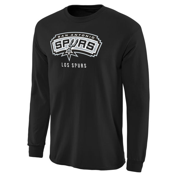 NBA Men San Antonio Spurs Noches Enebea Long Sleeve TShirt  Black->nba t-shirts->Sports Accessory
